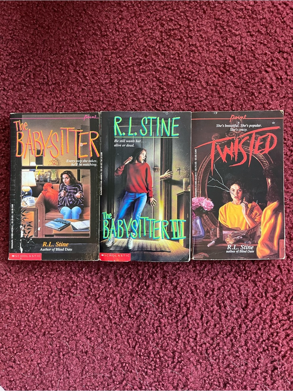 Vintage R.L. Stine books 90s